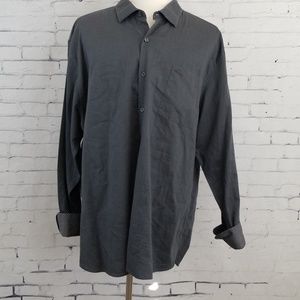 Mens Tommy Bahama Gray Flip Cuff Button Down Shirt